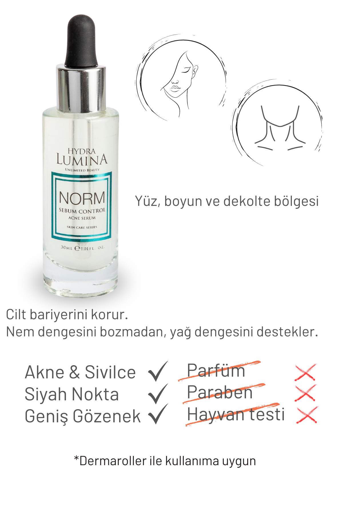 Norm Akne Karşıtı Gözenek Sıkılaştırıcı Serum (NİACİNAMİDE, SALİSİLİK ASİT)