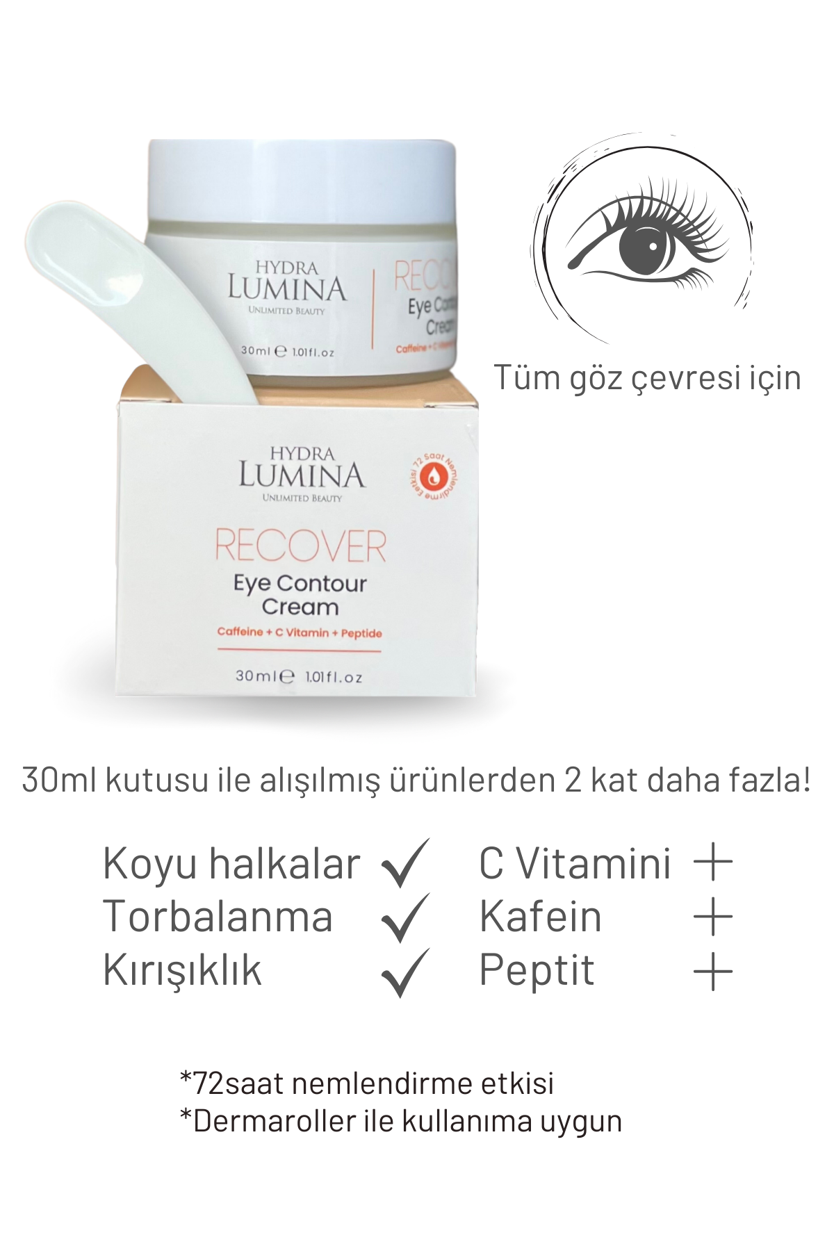 Recover Onarıcı ve Aydınlatıcı Göz Çevresi Bakım Kremi 30ml